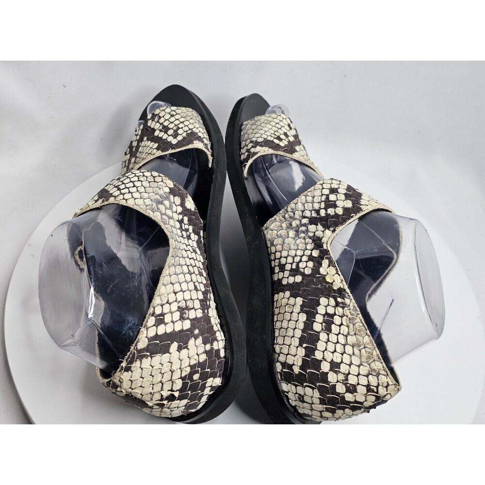 Vince Salina Python Snake Print Flat Strap Sandal… - image 4